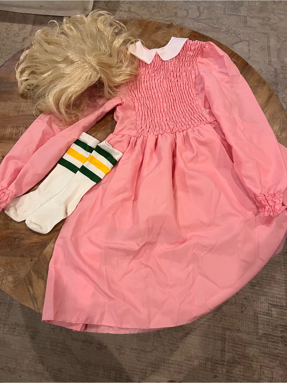 Stranger Things Eleven dress, sock and wig costume